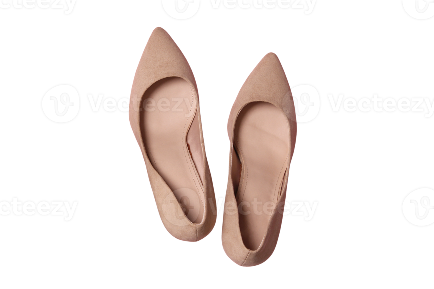 Beige high heels isolated on a transparent background png