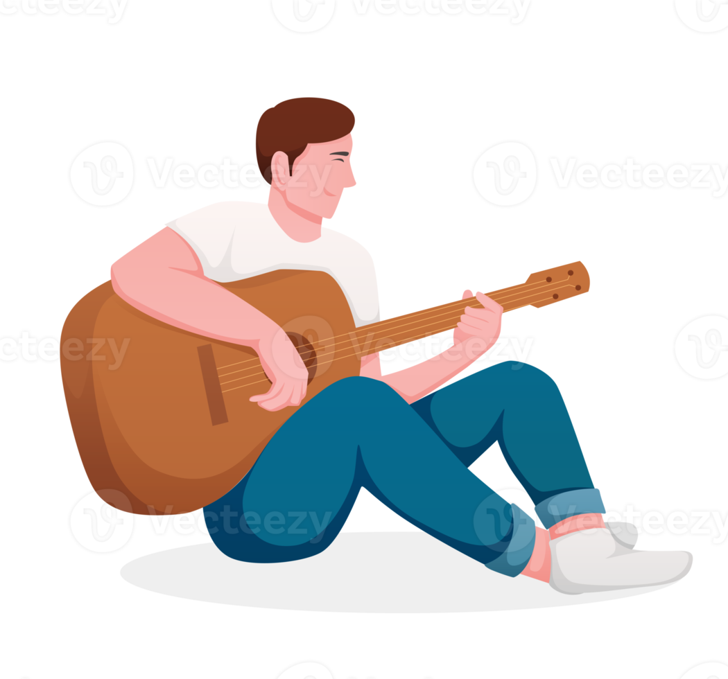 hobby character people playing guitar png