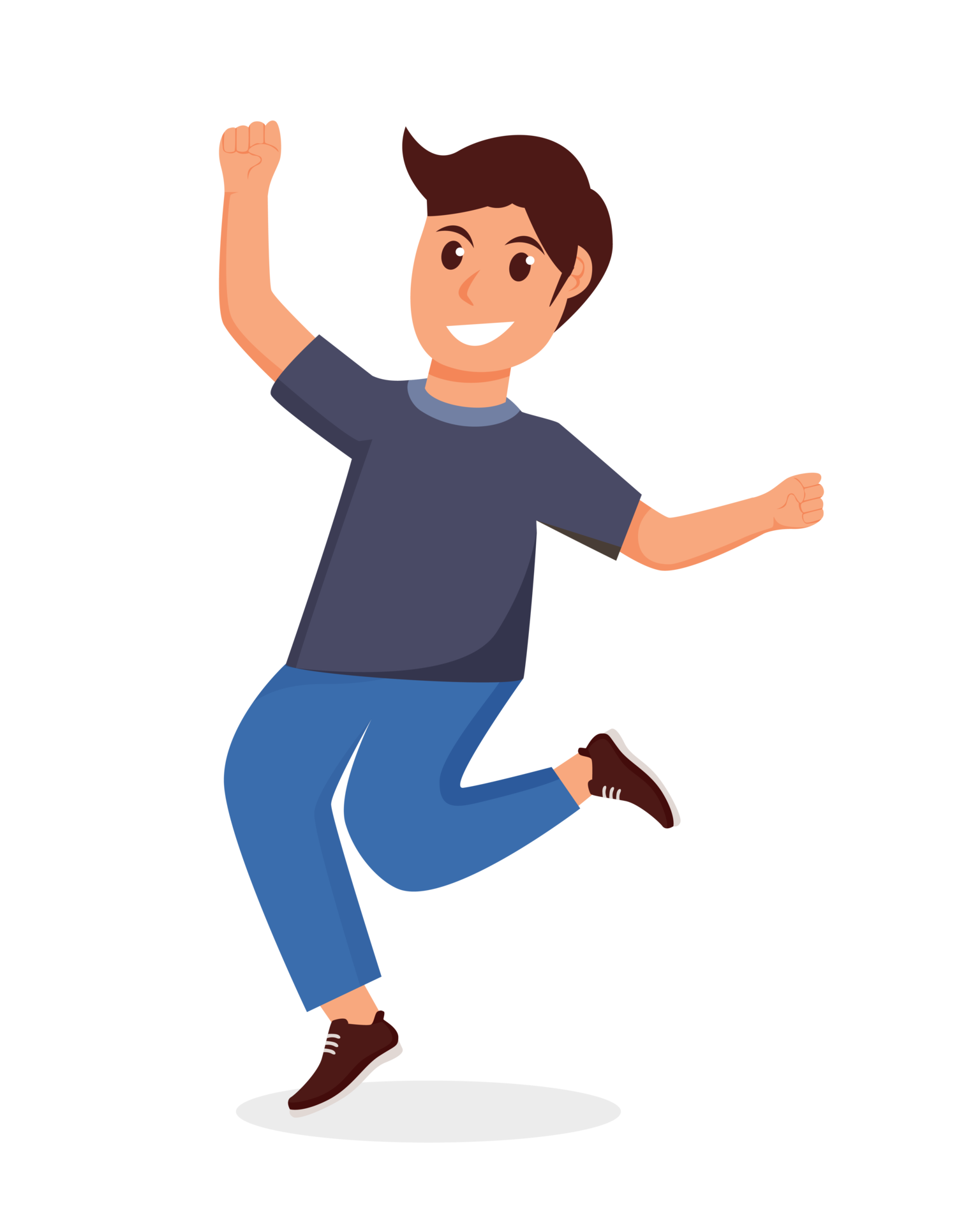 Free character boy happy dance movements isolated 21491817 PNG with