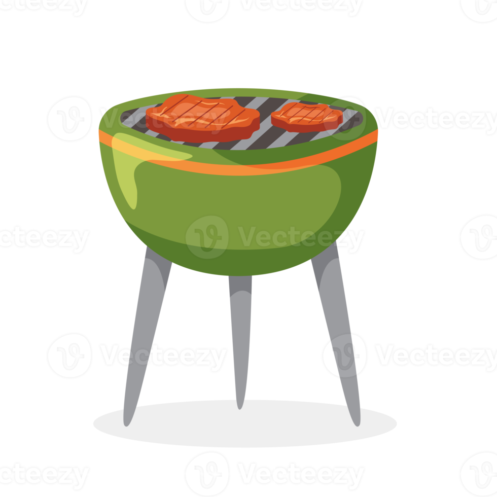 Premium Vector  Cartoon barbecue equipment, outdoor bbq picnic