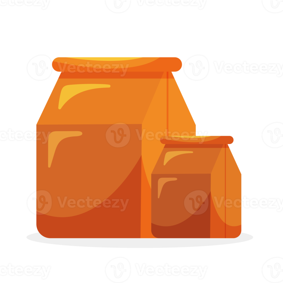 food paper bag isolated illustration png