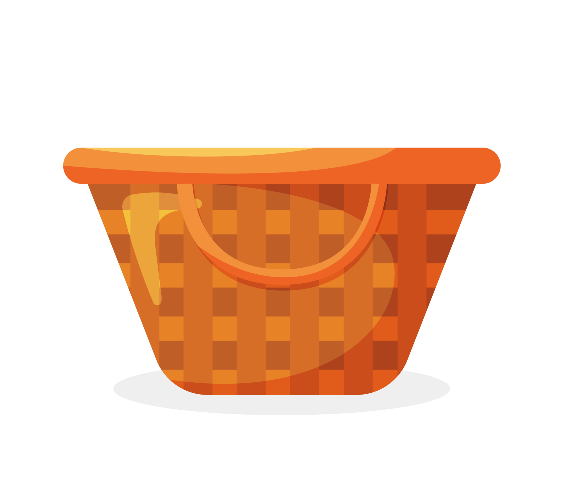 Picnic baskets straw isolated illustration 21491839 PNG