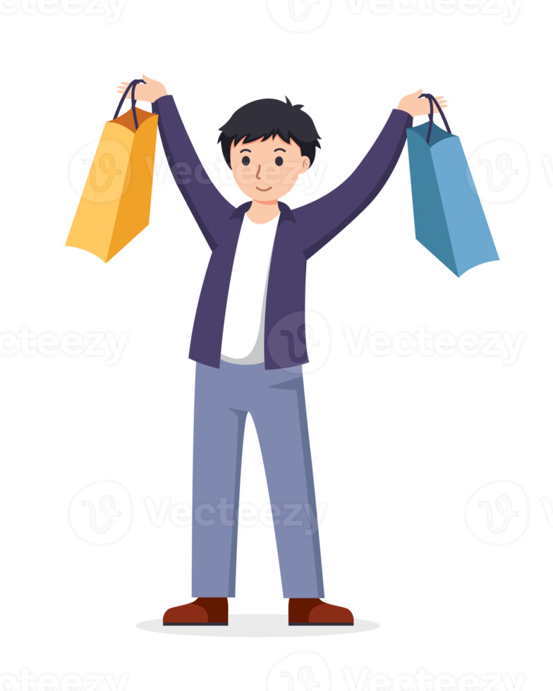 personas compras. personas con compras pantalones ilustración png