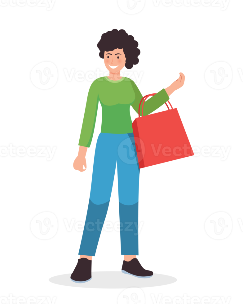 people shopping. People with shopping bags illustration png