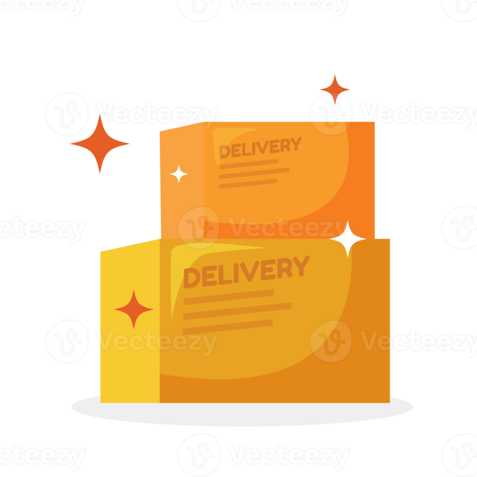 delivery box element for delivery concept png