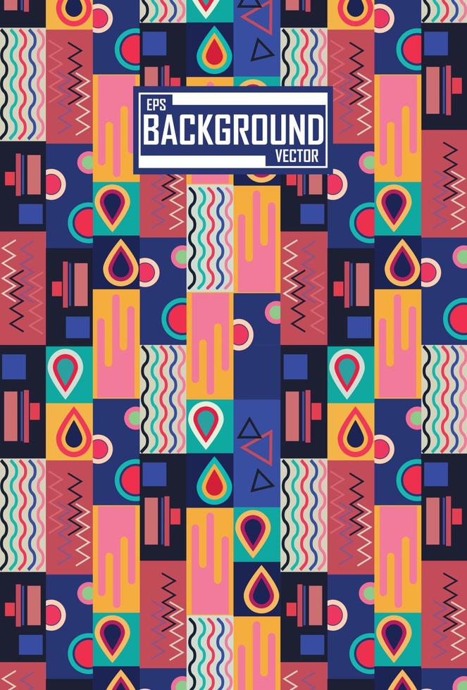 Abstract pattern with geometric concept vector