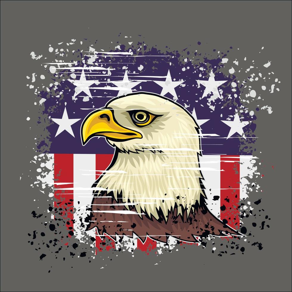 Bald eagle, american coat of arms, vector