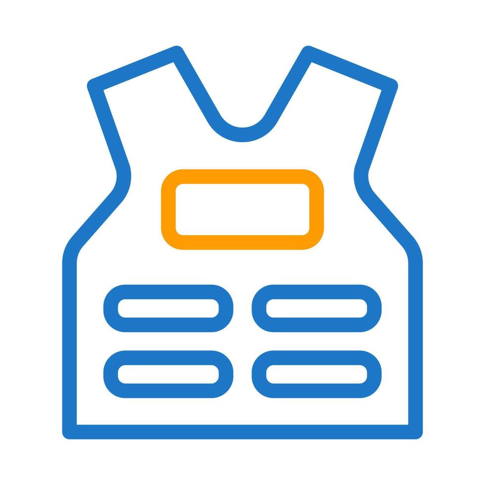 armor icon duocolor blue orange style military illustration vector army element and symbol perfect.