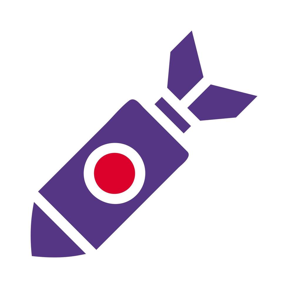 missile icon solid red purple style military illustration vector army element and symbol perfect.