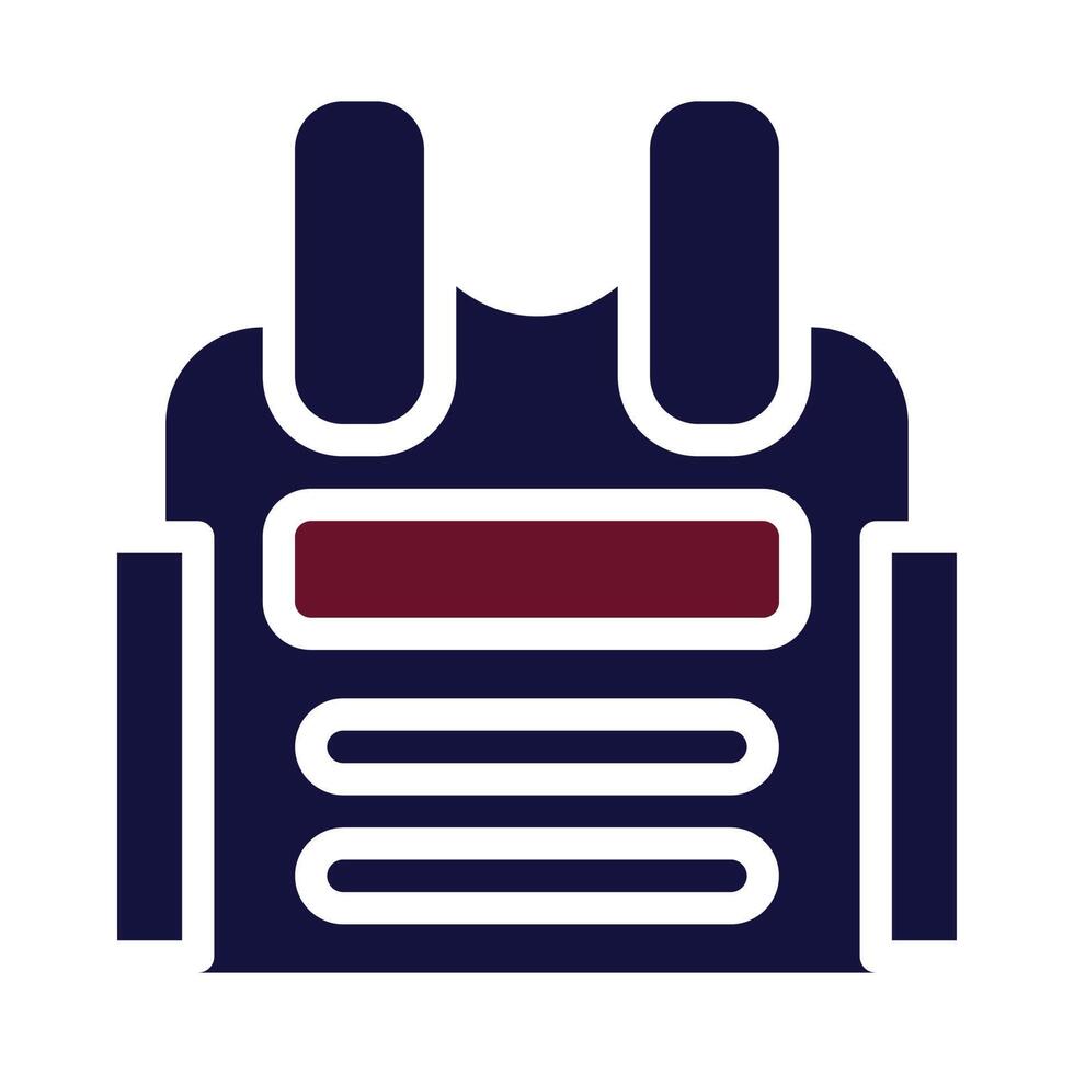 armor icon solid style maroon navy colour military illustration vector army element and symbol perfect.