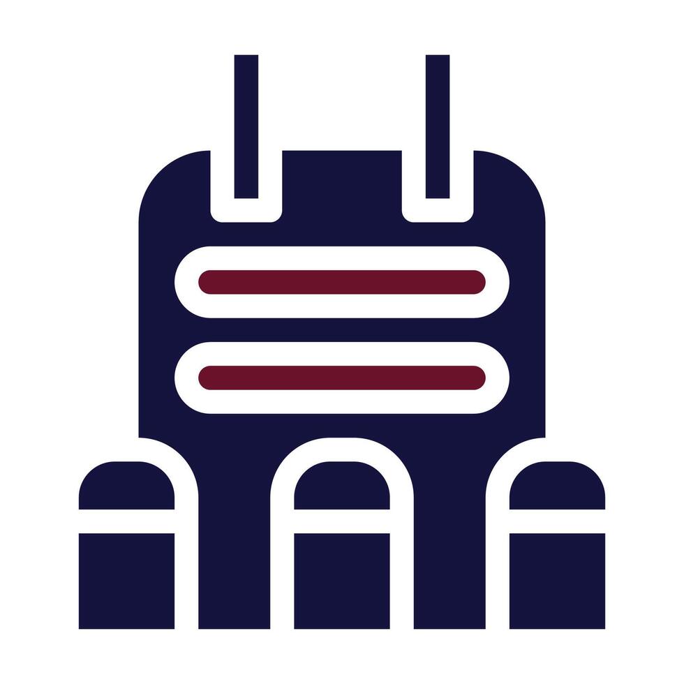 armor icon solid style maroon navy colour military illustration vector army element and symbol perfect.