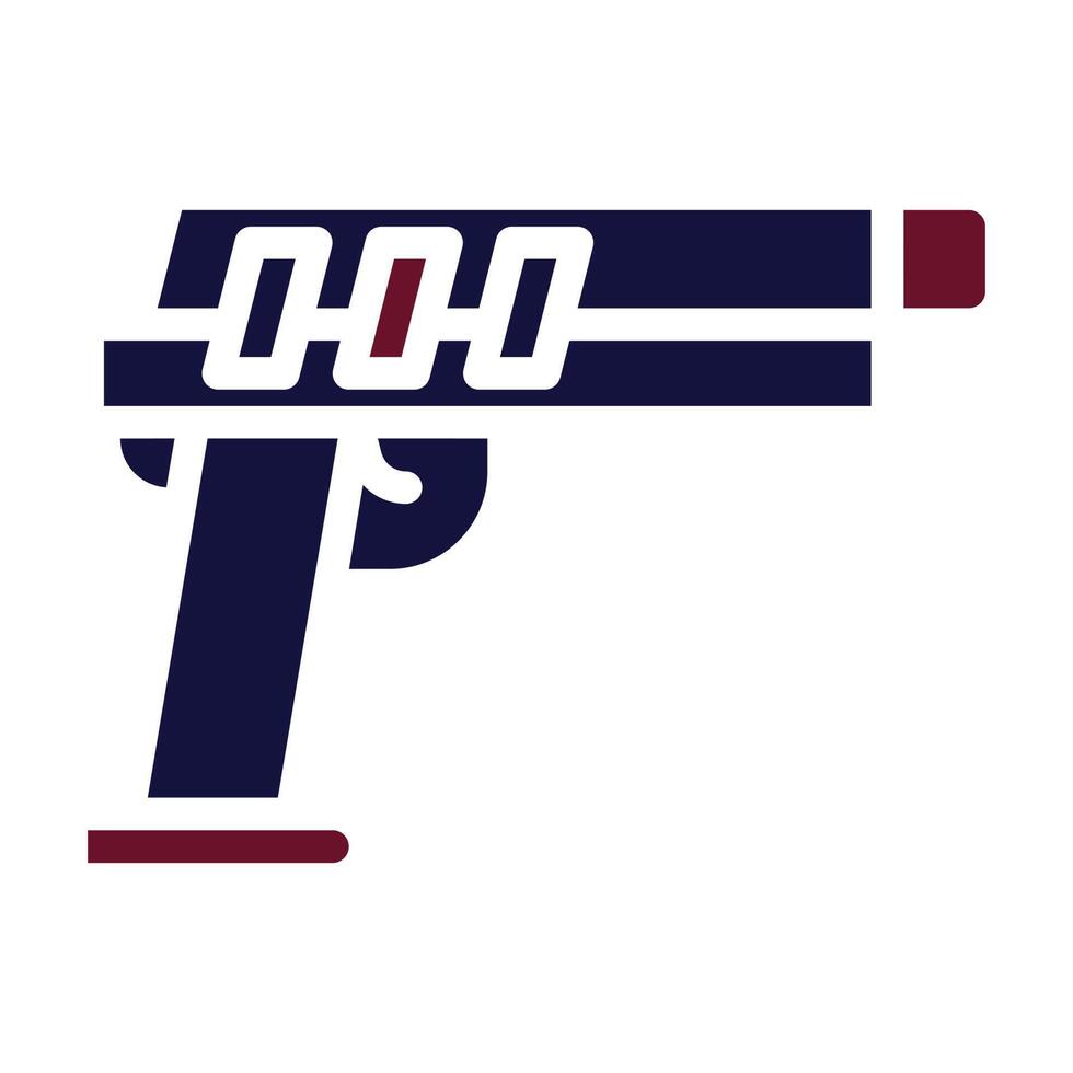 gun icon solid style maroon navy colour military illustration vector army element and symbol perfect.