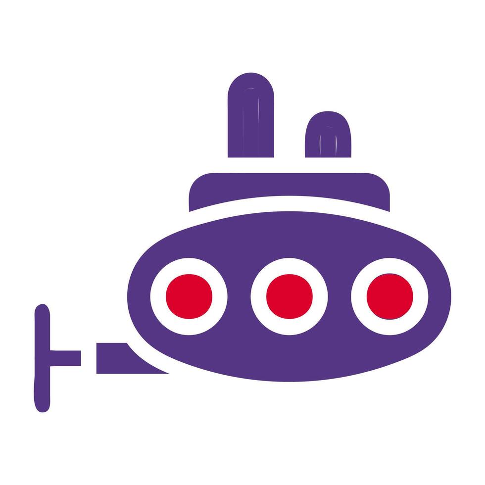 submarine icon solid red purple style military illustration vector army element and symbol perfect.