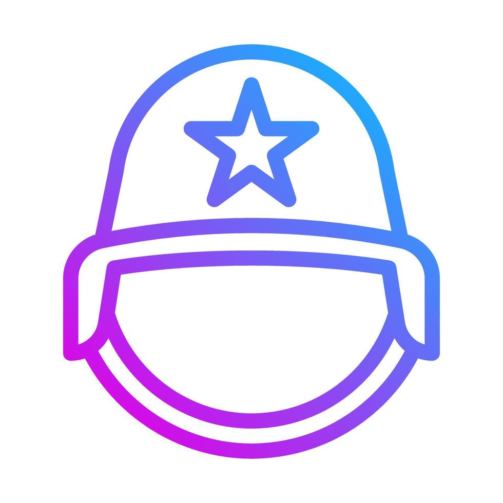 casco icono degradado púrpura estilo militar ilustración vector Ejército elemento y símbolo Perfecto.
