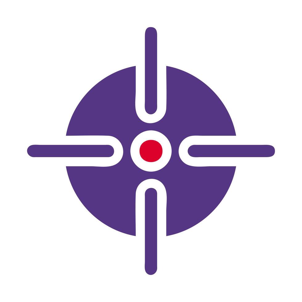 target icon solid red purple style military illustration vector army element and symbol perfect.