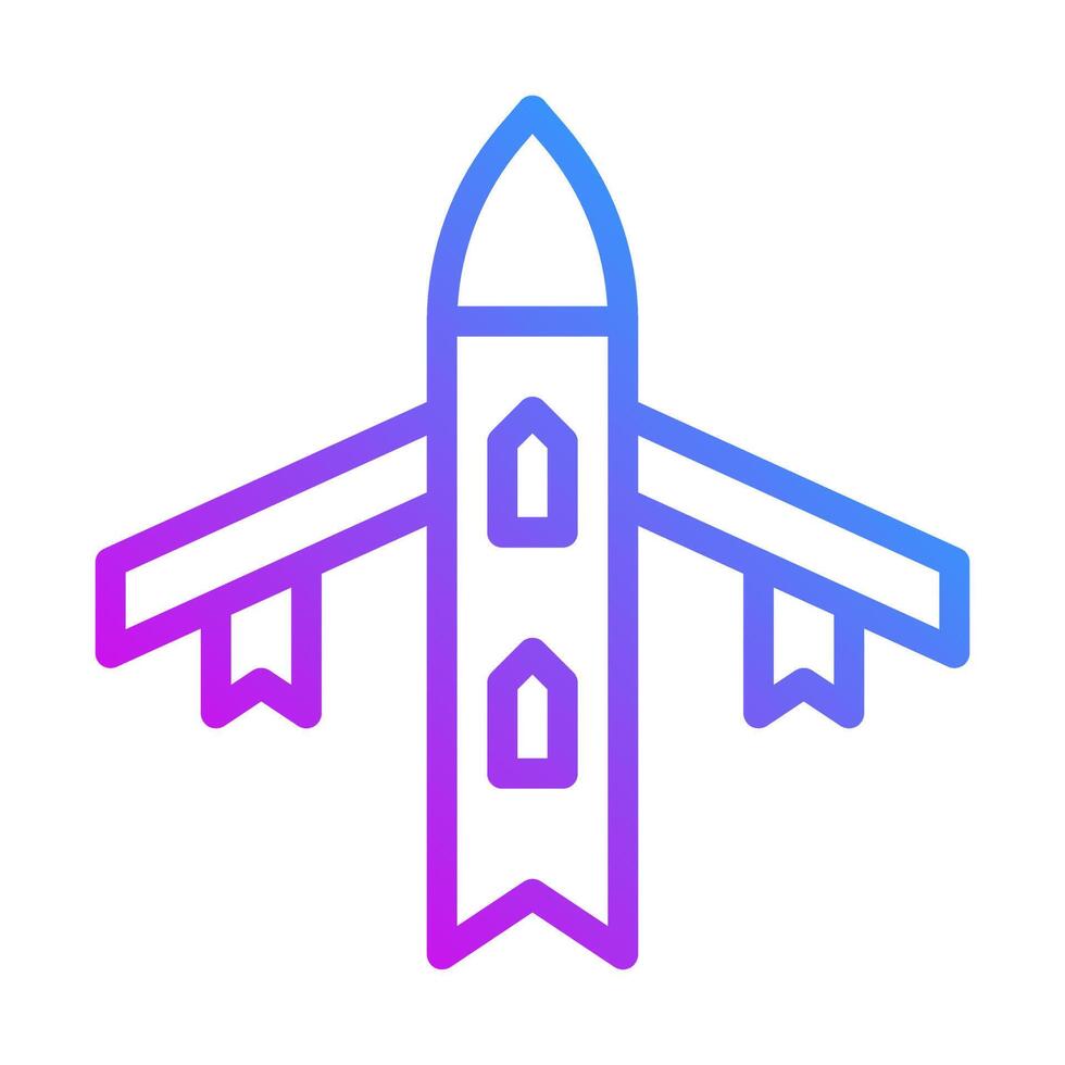 airplane icon gradient purple style military illustration vector army element and symbol perfect.