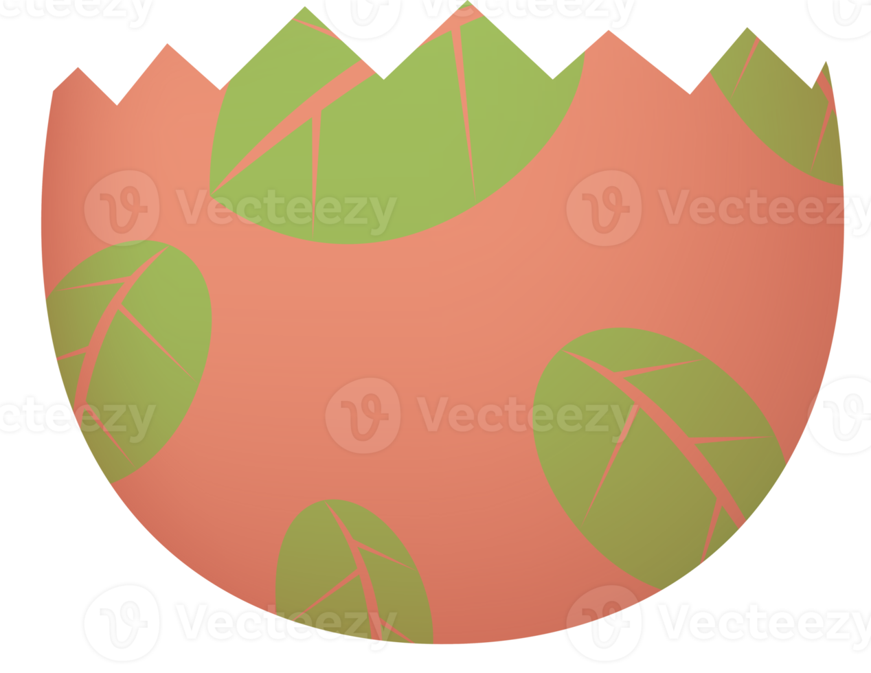 Cracked Easter egg front lower part png