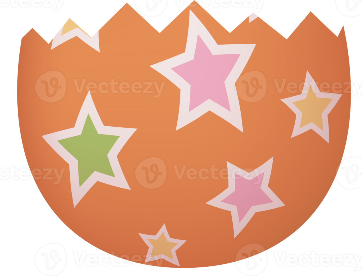 Cracked Easter egg front lower part png