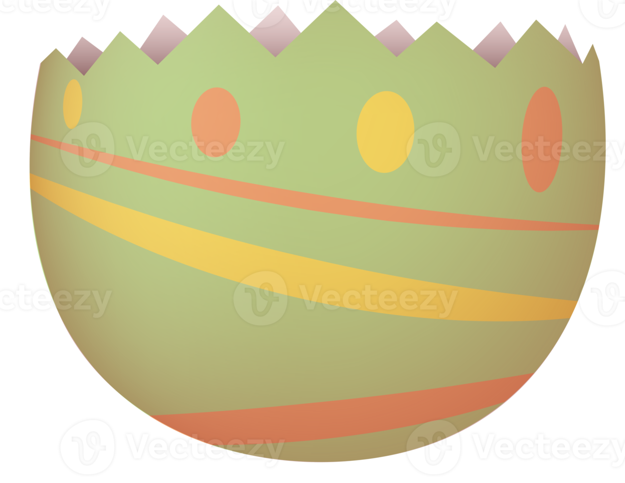 Cracked Easter egg lower part png