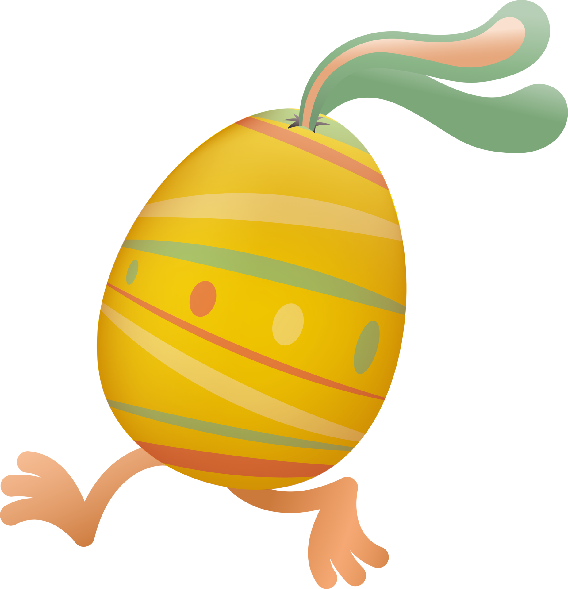 Free Easter egg with ears and legs running 21492465 PNG with