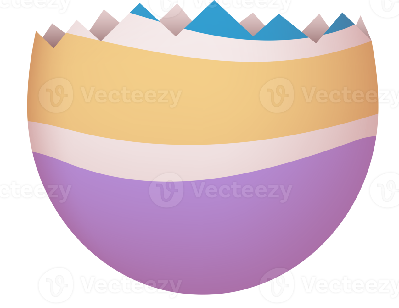 Cracked Easter egg lower part png