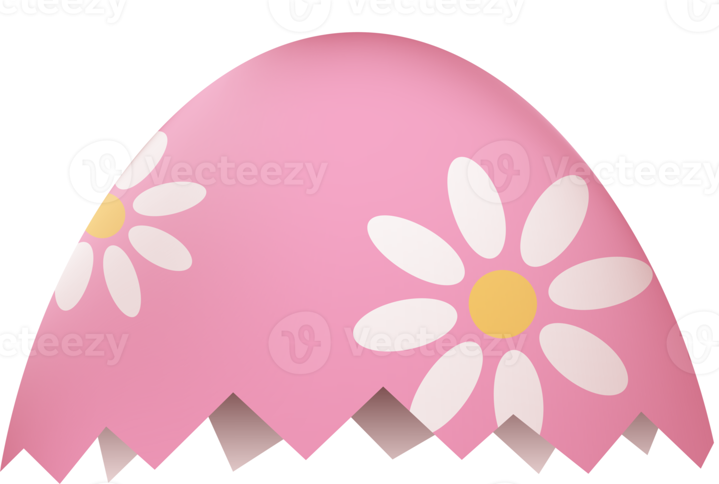 Cracked Easter egg upper part png