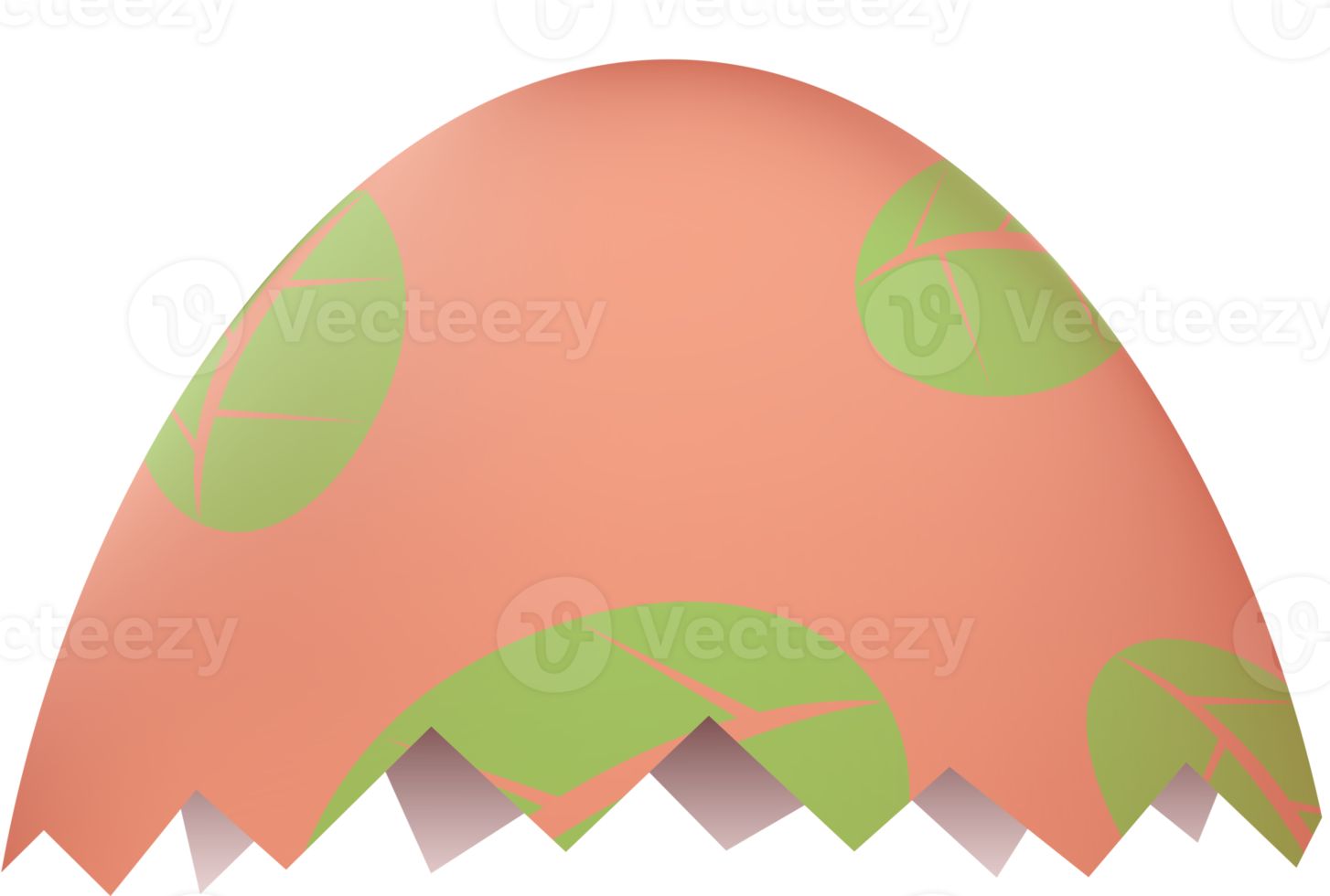 Cracked Easter egg upper part png