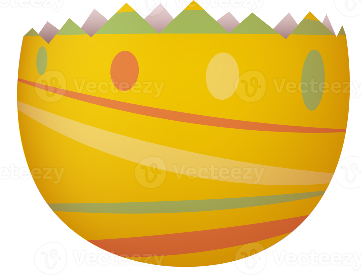 Cracked Easter egg lower part png