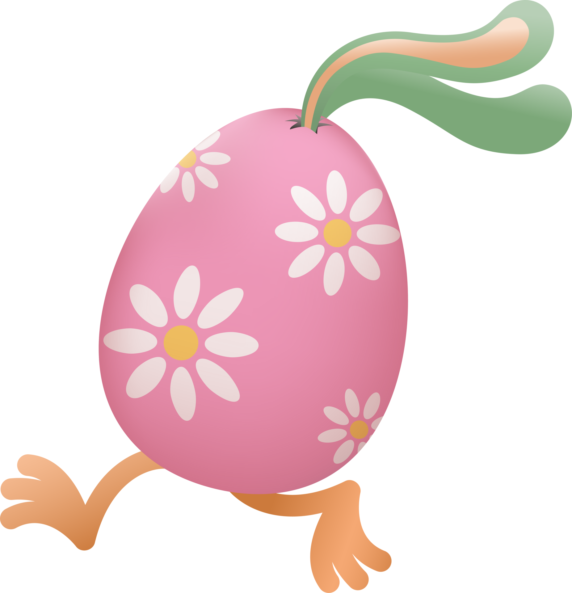 Free Easter egg with ears and legs running 21492524 PNG with