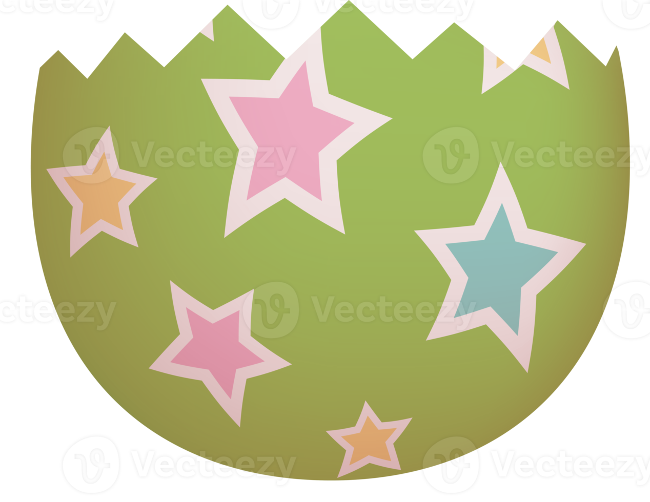 Cracked Easter egg front lower part png