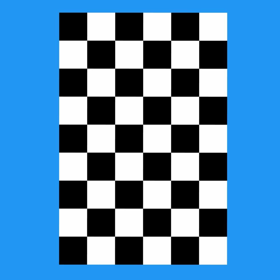 chess board illustration, race flag illustration. flat design isolated blue background vector