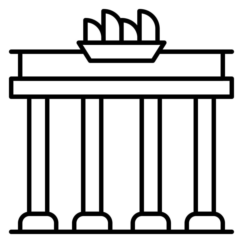 Brandenburg Gate vector icon