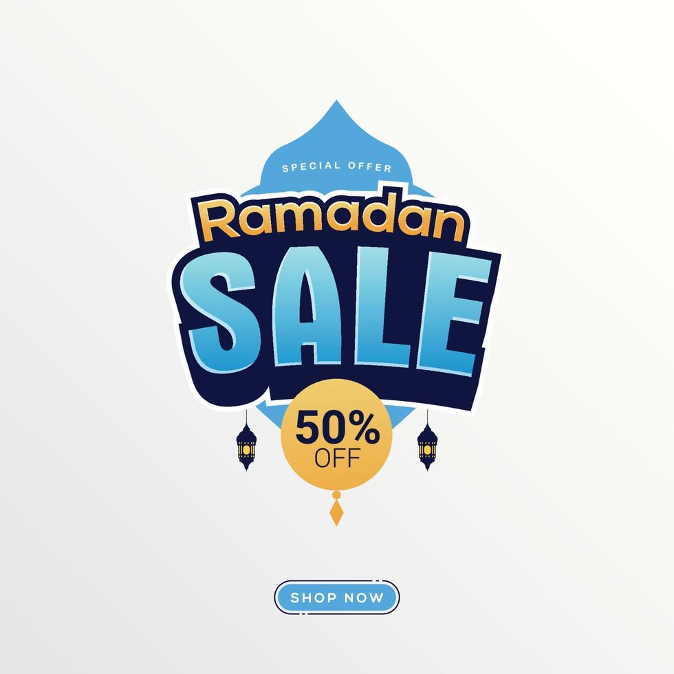 Ramadan sale promotion banner template vector