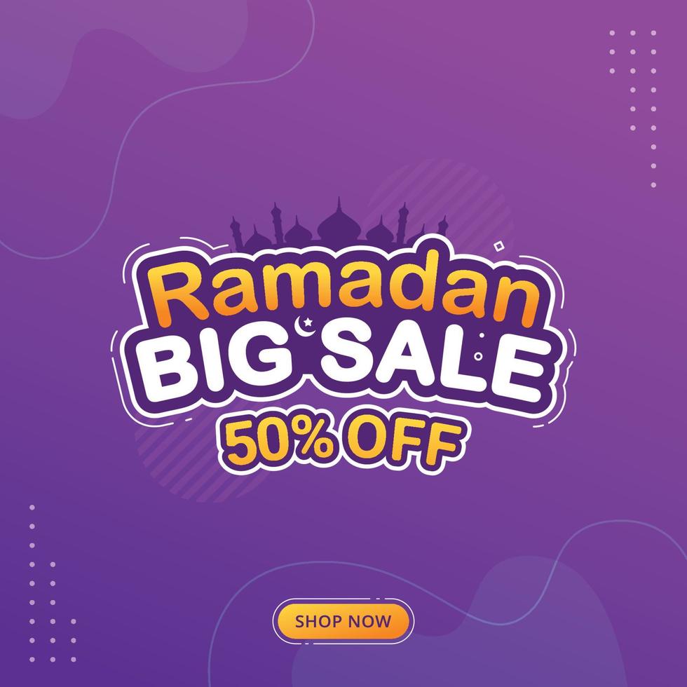 Ramadan sale promotion banner template vector