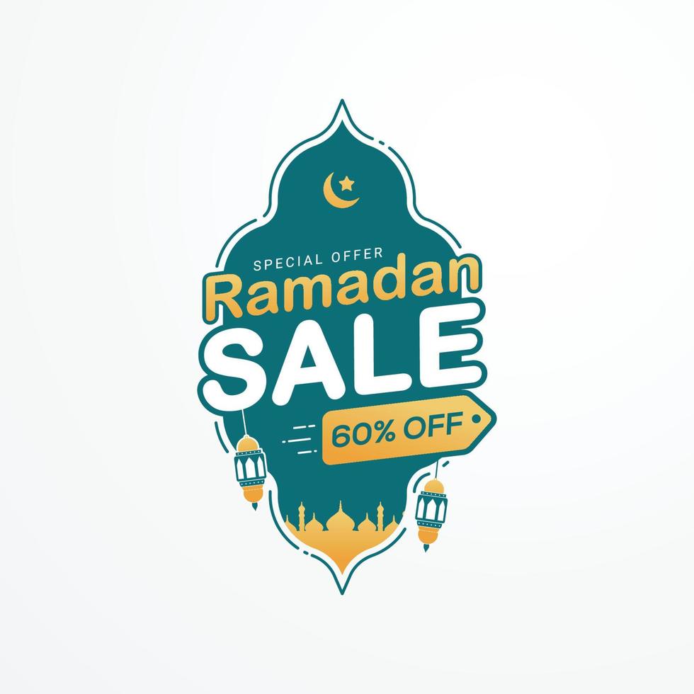 Ramadan sale promotion banner template vector