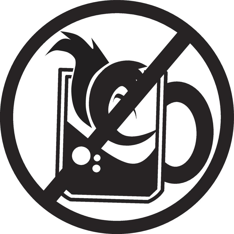 no drink during fasting symbol vector