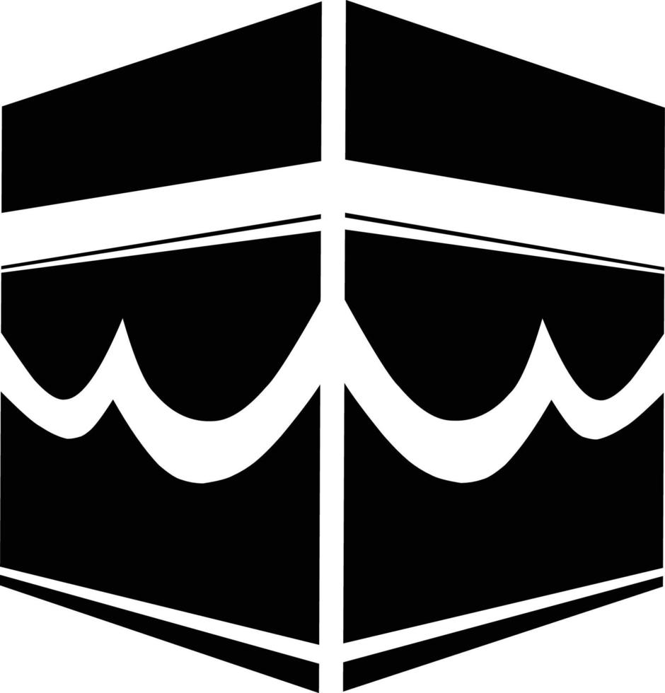 kaaba shiloette illustration logo vector