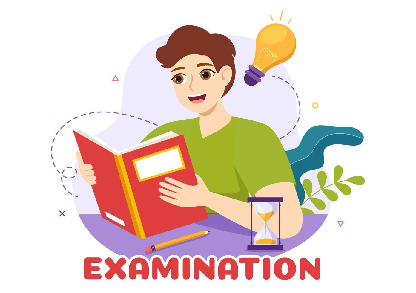 Examination Paper Illustration with Online Exam, Form, Papers Answers, Survey or Internet Quiz in Flat Cartoon Hand Drawn for Landing Page Templates vector