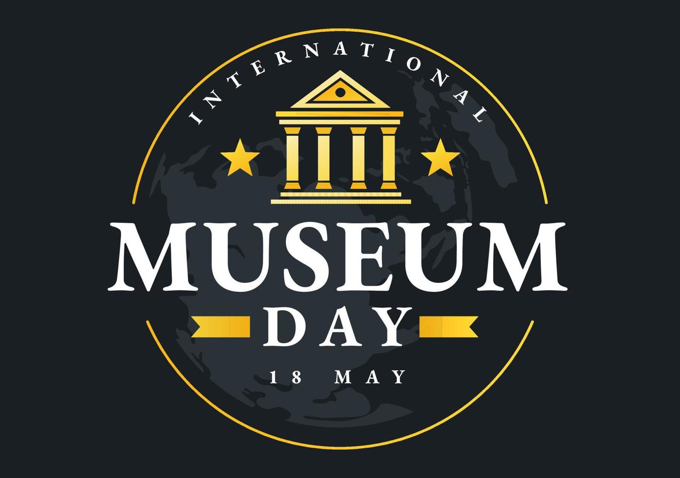 International Museum Day on May 18 Illustration with Building Gallery or Artworks in Flat Cartoon Hand Drawn for Web Banner or Landing Page Templates vector