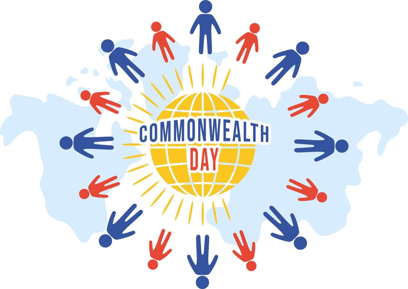 Commonwealth of Nations Day on 24 may Illustration with Helps Guide Activities by Commonwealths Organizations in Flat Hand Drawn Templates vector