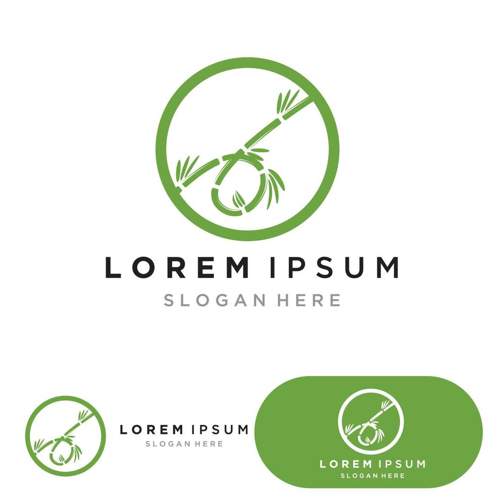 Bamboo Logo Template vector icon illustration design