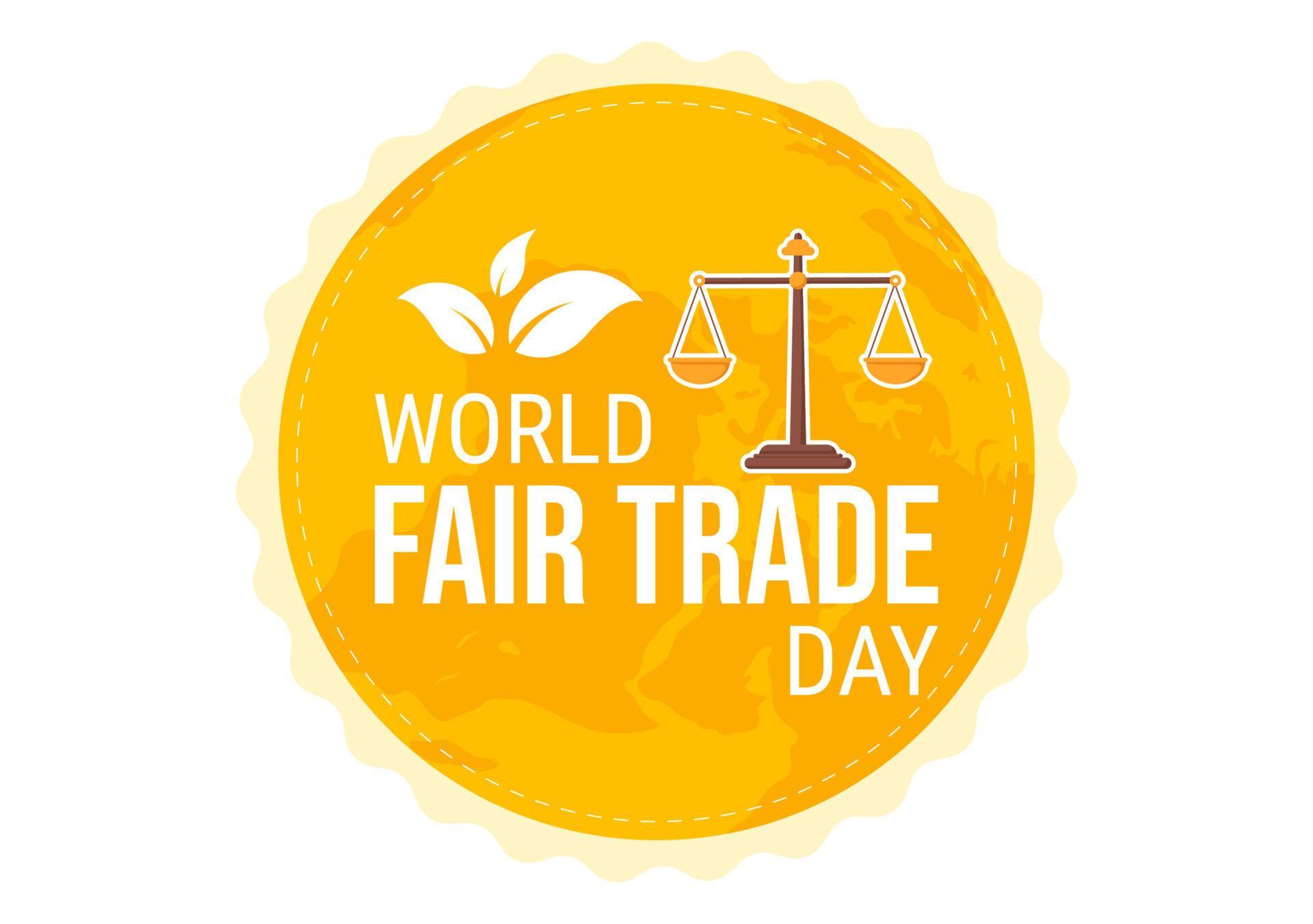 World Fair Trade Day Illustration with Scales Digitally, Climate