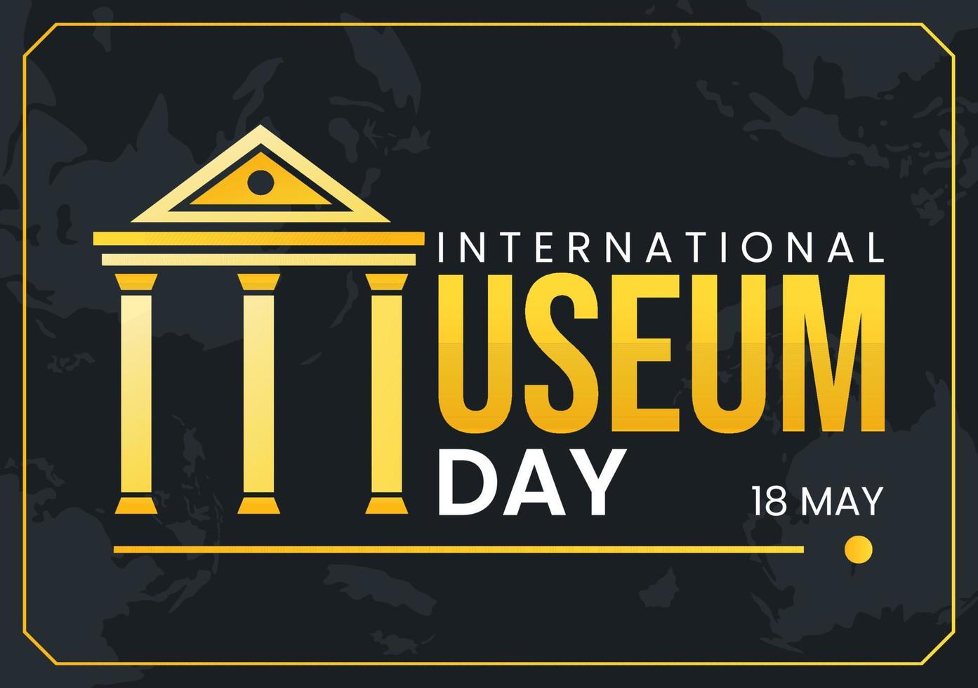 International Museum Day on May 18 Illustration with Building Gallery or Artworks in Flat Cartoon Hand Drawn for Web Banner or Landing Page Templates vector