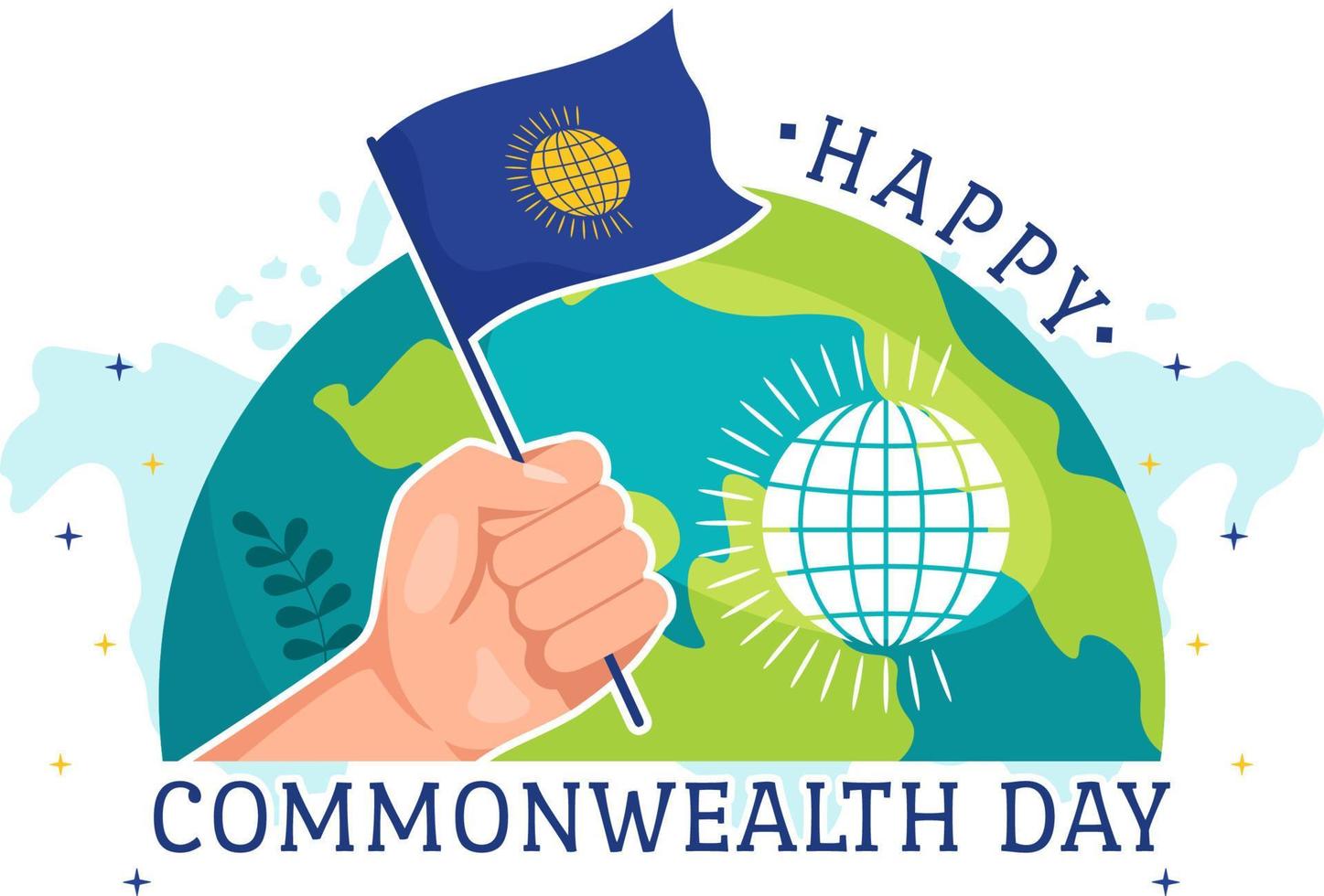 Commonwealth of Nations Day on 24 may Illustration with Helps Guide Activities by Commonwealths Organizations in Flat Hand Drawn Templates vector