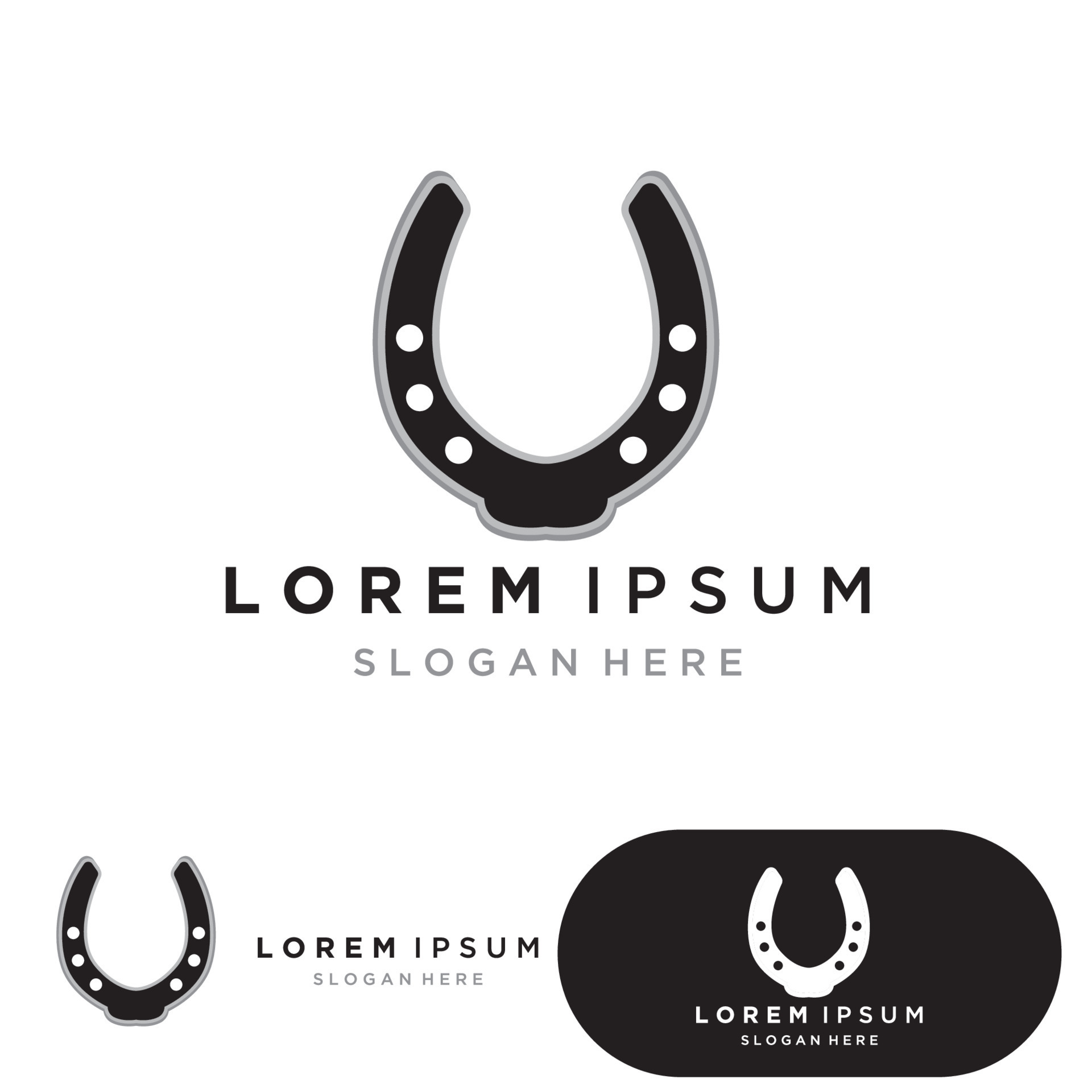 Horseshoe logo and symbol vector 21493125 Vector Art at Vecteezy