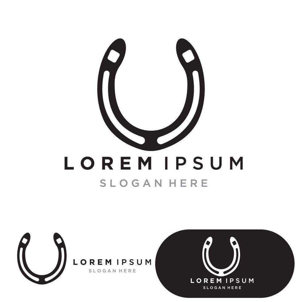 Horseshoe logo and symbol vector