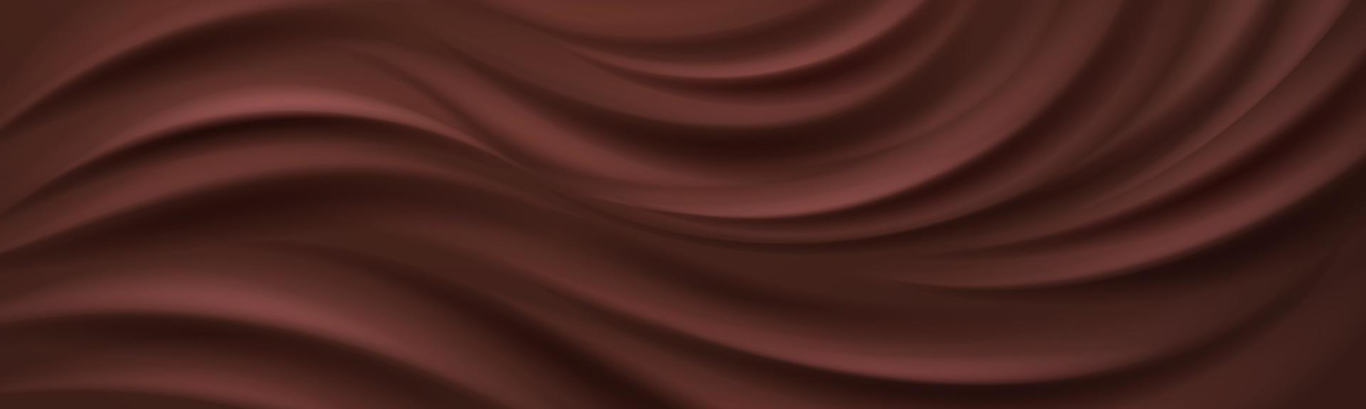 Realistic chocolate texture background with swirl vector