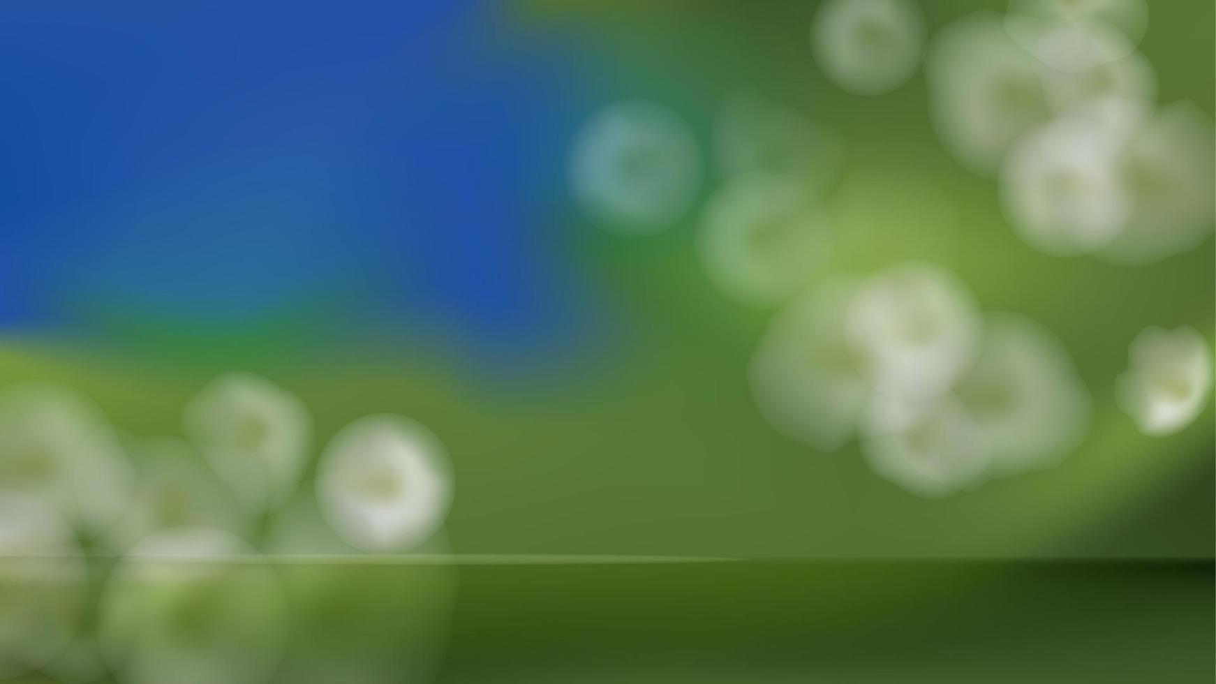 Natural defocused background sky and green foliage vector