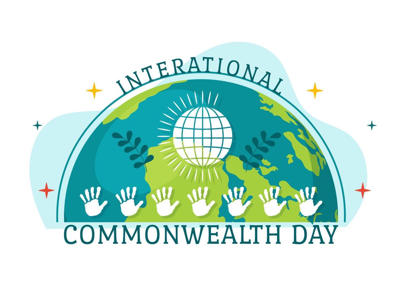 Commonwealth of Nations Day on 24 may Illustration with Helps Guide Activities by Commonwealths Organizations in Flat Hand Drawn Templates vector