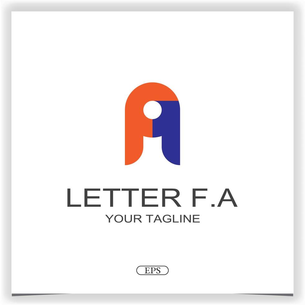 letter fa or f and a logo premium elegant template vector eps 10